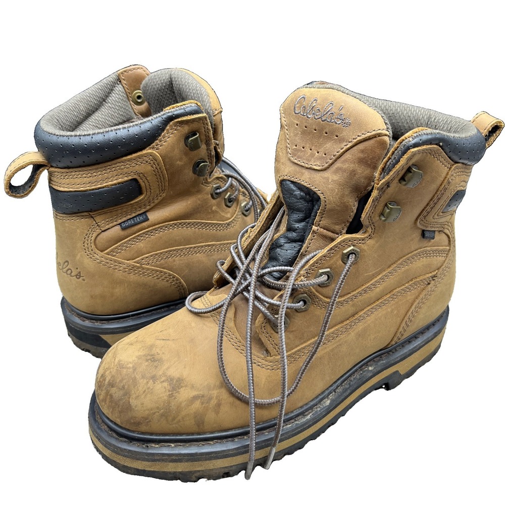 Cabela’s Gore-Tex Hiking Boots Women’s Size 7 (7B) 81-4065 Brown Leather Lined - Picture 1 of 10